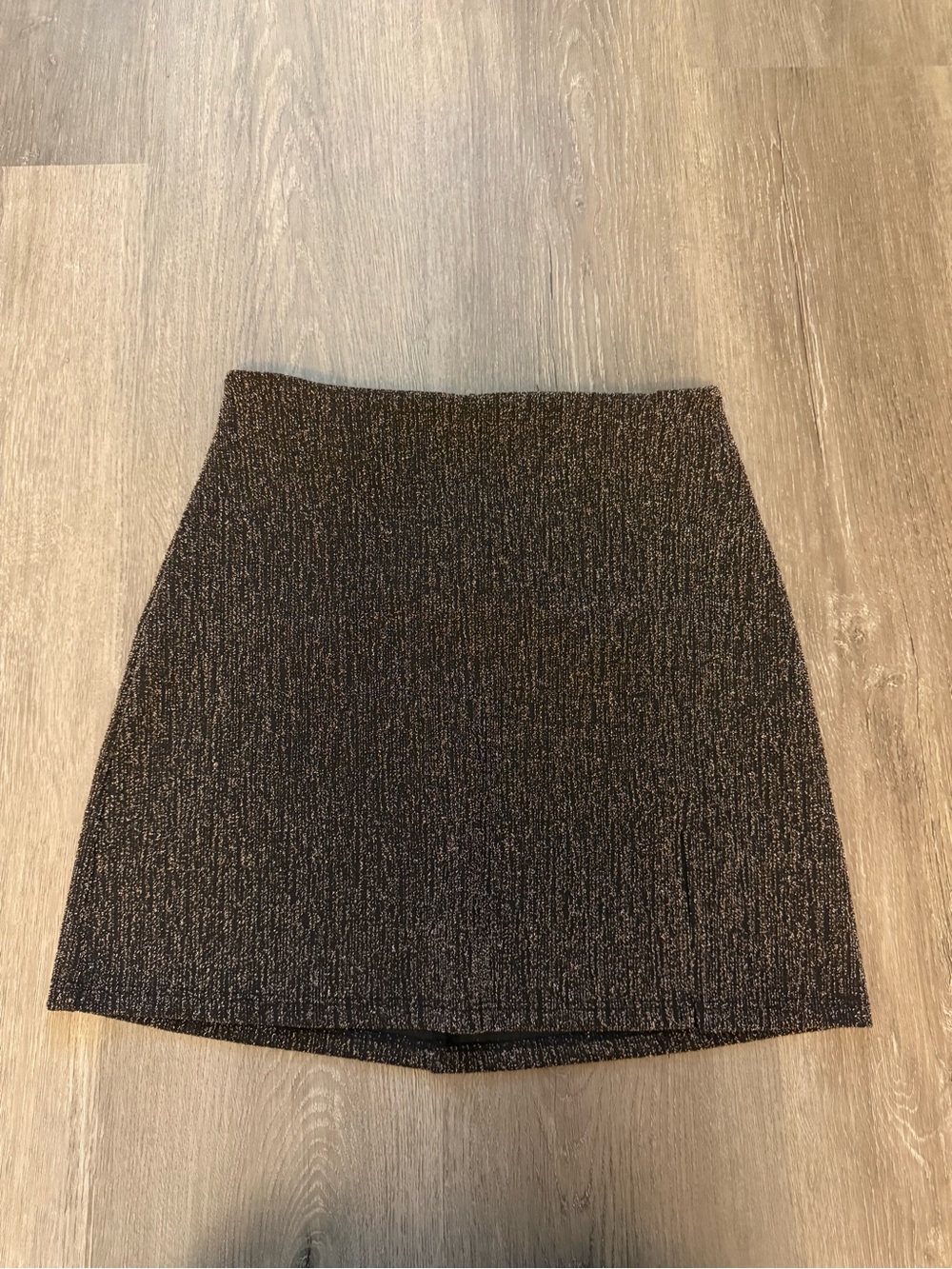 Black skirt with gold sparkly detail